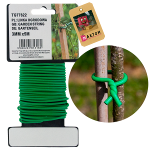 TG77622 LINKA OGRODOWA OGRODNICZA DRUT 3MM 5M DO PODWIĄZYWANIA