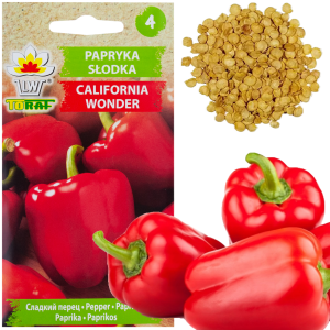 W1135 PAPRYKA NASIONA PAPRYKI CALIFORNIA WONDER CZERWONA SŁODKA  SAŁATKOWA 0,5G
