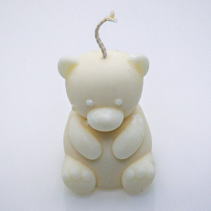 La Luz Świeca sojowa ozdobna - Miś, winietka gratis! - Natural