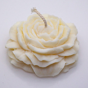 La Luz Świeca sojowa naturalna ozdobna - Piwonia, winietka gratis! - Natural