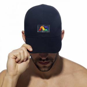 Addicted Czapka z tęczowym logo AD1118 C-10 czarna