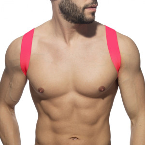 Addicted Neonowy harness pajączek AD1184 C-34 jaskraworóżowy