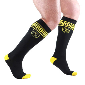 TOF Paris Bad Boys skarpety piłkarskie S0001NJ czarne z żółtym