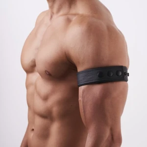Masculo Skórzana opaska premium z naturalnej miękkiej skóry - szeroka 4 cm