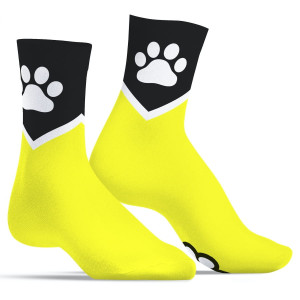 Kinky Puppy Skarpety Paw Yellow Jaskrawożółte