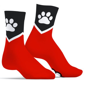Kinky Puppy Skarpety Paw Red czerwone
