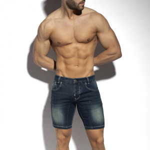 ES Collection Bermudy jeansowe ESJ072 C-502 ciemny jeans