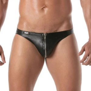 TOF Paris Kinky Kinky Zipped Bikini TOF483N Bikini z suwakiem z ekoskóry