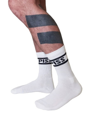 Mister B Crew Socks Piss White- Skarpety Białe