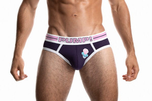 PUMP Slipy męskie PURPLE Space Candy Brief 12049