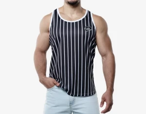 PUMP Tank Top Black Striped 14023 czarny