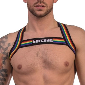 Barcode Tęczowy harness Pride 91745 C-100 czarny