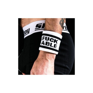 Fuck Able Sk8erboy Headband- Opaska Z KIESZONKĄ Biało-czarna