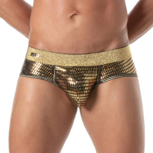 TOF Paris Glitter Brief Gold TOF506O slipy męskie- złote