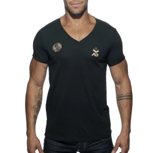 Addicted MILITARY T-shirt męski AD610 C-10 czarny