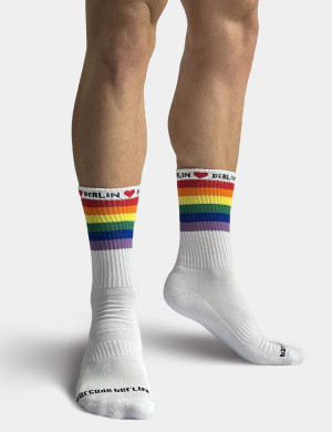 Barcode Berlin Sportowe Soxy I Love Berlin 92364 białe