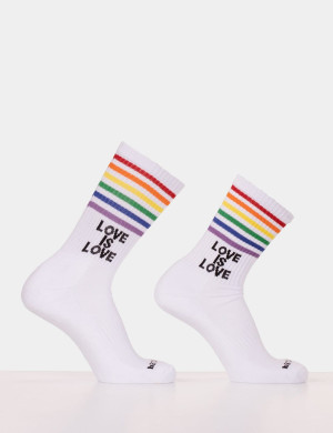 Barcode Berlin Sportowe Soxy Love Is Love 92482 białe