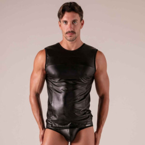 Absolu Male`s Skórzany Master Tank Top AM0002N
