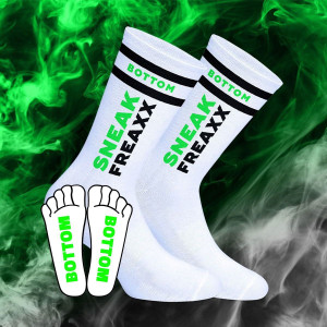SneakFreaxx skarpety z neonowym napisem Bottom