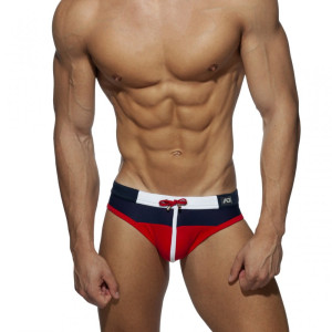 Addicted Kąpielówki męskie Spike ADS230 C-09 granatowo-czerwone