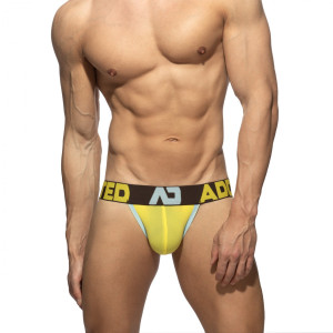 Addicted Jockstrap Push-Up NAKED FEELING AD1361 C-03 żółta kieszeń