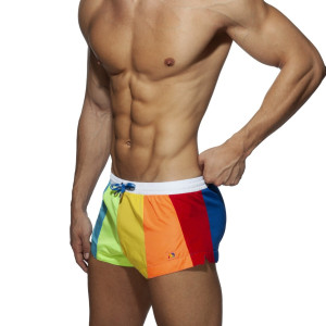 Addicted Męskie spodenki kąpielowe ADS239 C-01 białe
