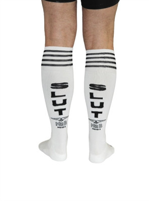 Mister B Cruising Football Socks SLUT White- Skarpety Białe SLUT