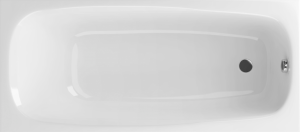 Wanna prostokątna antypoślizgowa SAFE STEPS prostokątna akrylowa 150 x 70 cm biała PERSO MASSI