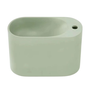 Umywalka z kamienia syntetycznego nablatowa / wisząca owalna zielona 45 x 22 cm OVELA Green : Typ montażu - podwieszana