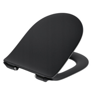 Deska sedesowa czarna typu Slim 46 x 36 cm do wiszącej miski WC DECOS matt black