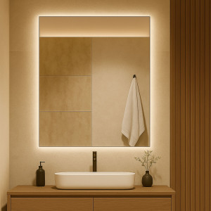 Lustro prostokątne bez ramy podświetlane TAVA LED | Różne rozmiary : Rozmiar - 60 x 90 cm