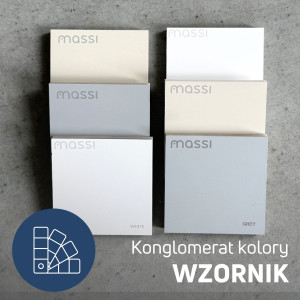 Wzornik / Próbnik / Próbki Konglomeratu | Różne kolory : Kolor - Beżowy błyszczący