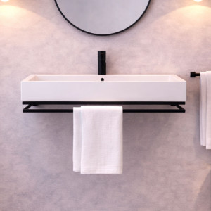 NAVI Lift umywalka z konsolą 100 cm : Otwory na baterię - Bez otworów