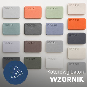 Massi wzornik / próbnik / próbki betonowe do umywalek | różne kolory : kolor - ciemny szary