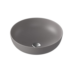 Umywalka ceramiczna nablatowa okrągła szara 38 cm MOLIS GREY