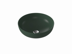 Umywalka ceramiczna nablatowa okrągła zielona 38 cm MOLIS GREEN