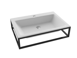Uniwersalna konsola półka pod umywalkę lub blat 60 cm czarna SINGUR