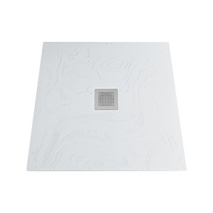 Brodzik z konglomeratu kwadratowy 90 x 90 DIAMO White