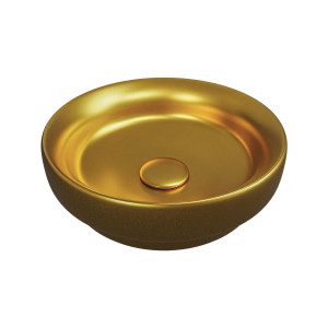 Umywalka nablatowa okrągła złota mat 40 cm ARI GOLD