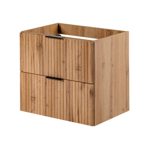 Szafka wisząca podumywalkowa w kolorze naturalnego drewna 60 x 46 cm ASTROS Light oak