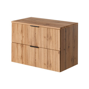 Szafka umywalkowa ASTROS w kolorze naturalnego drewna 80 x 46 cm z blatem Light OAK