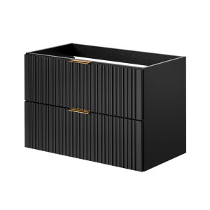 Szafka wisząca podumywalkowa czarna mat 80 x 46 cm ASTROS Black