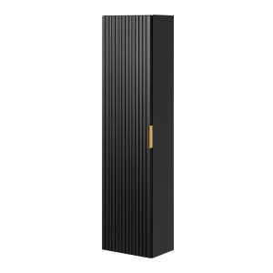 Szafka łazienkowa wisząca słupek czarny mat 35 x 25 x 140 cm ASTROS Black
