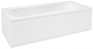 Wanna prostokątna odpływ na środku + obudowa 180 x 80 cm MANDI