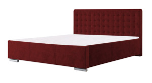 Łóżko tapicerowane LAGOS czerwone monolith 140 x 200
