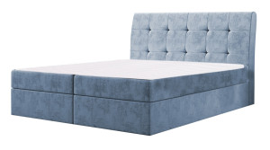 Łóżko kontynentalne HAMAR niebieskie monolith 180 x 200