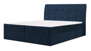 Łóżko kontynentalne HAMAR granatowe monolith 140 x 200