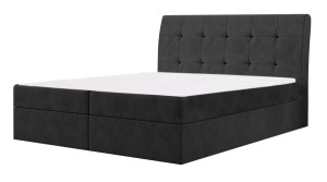 Łóżko kontynentalne HAMAR ciemnoszare monolith 140 x 200