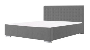 Łóżko tapicerowane LAGOS szare monolith 160 x 200