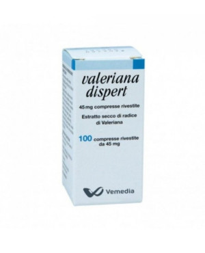 VEMEDIA MANUFACTURING B.V. Valeriana Dispert Vemedia 100 Compresse Rivestite 45 mg - Rimedio Naturale per il Riposo e Rilassamento